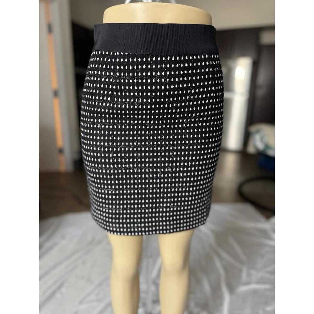 Milly Pencil Skirt Sz 2 Or Xs Black Full Zip